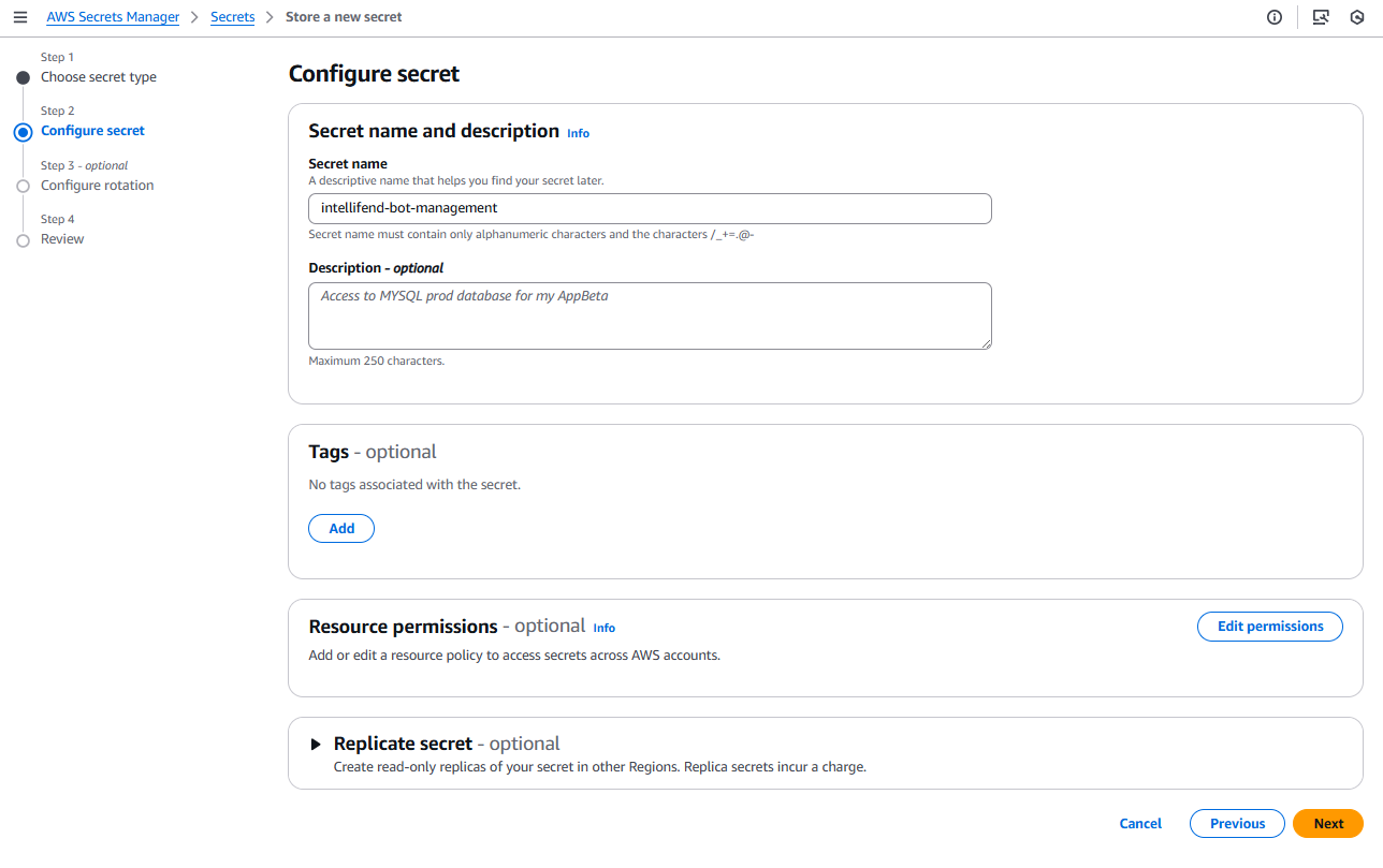 Secret Manager - Step 2