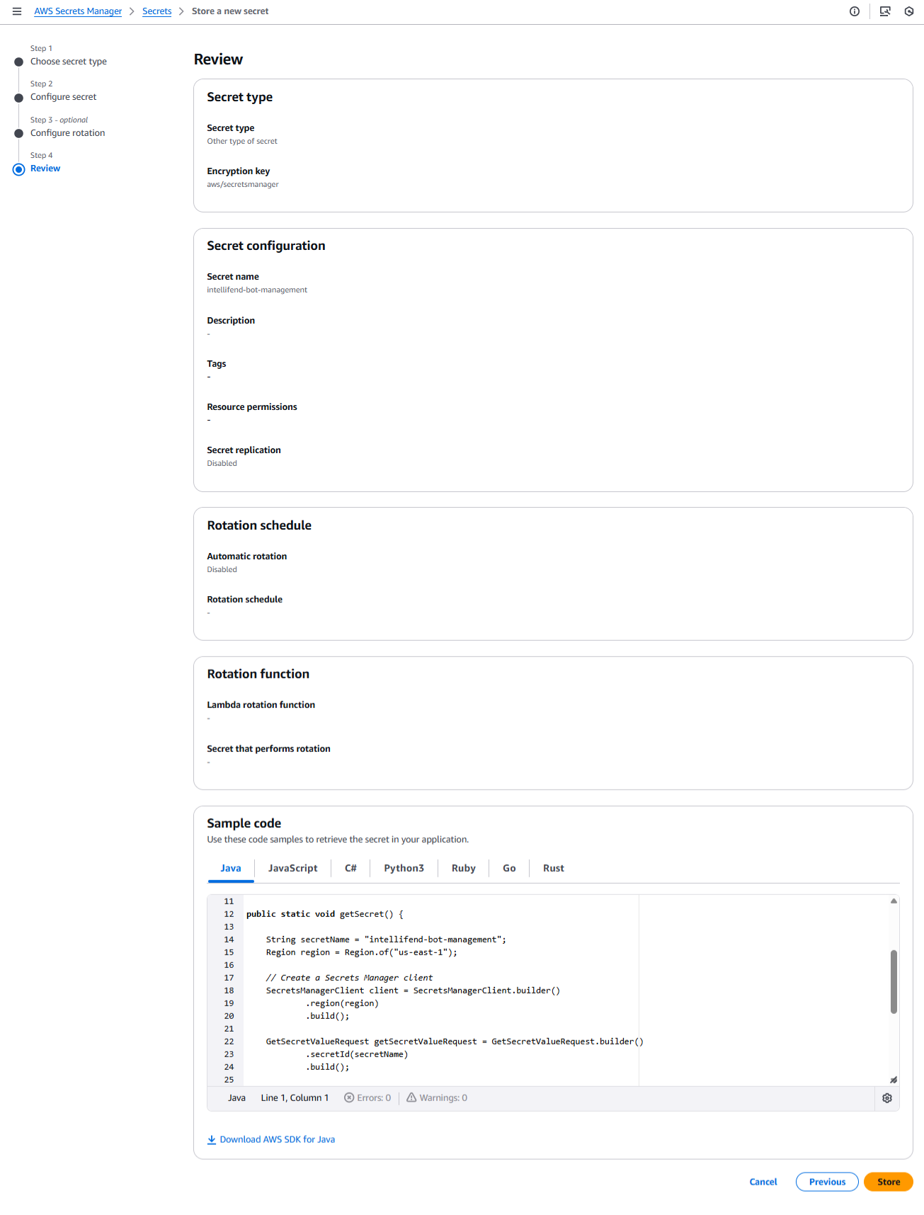 Secret Manager - Step 2